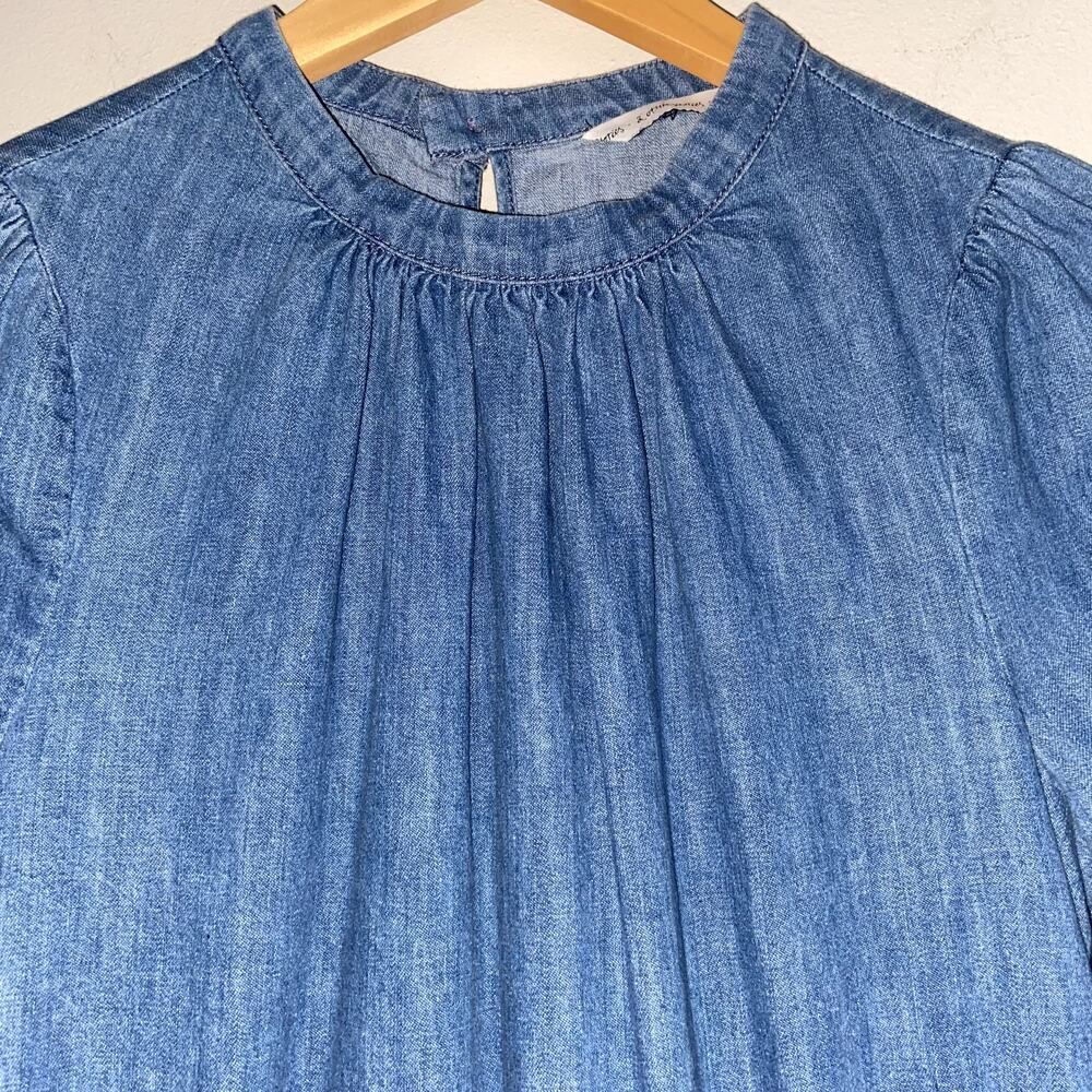 & Other Stories Denim Chambray Dress Women's Size 6 Prairie Cottagecore ! - Picture 4 of 8